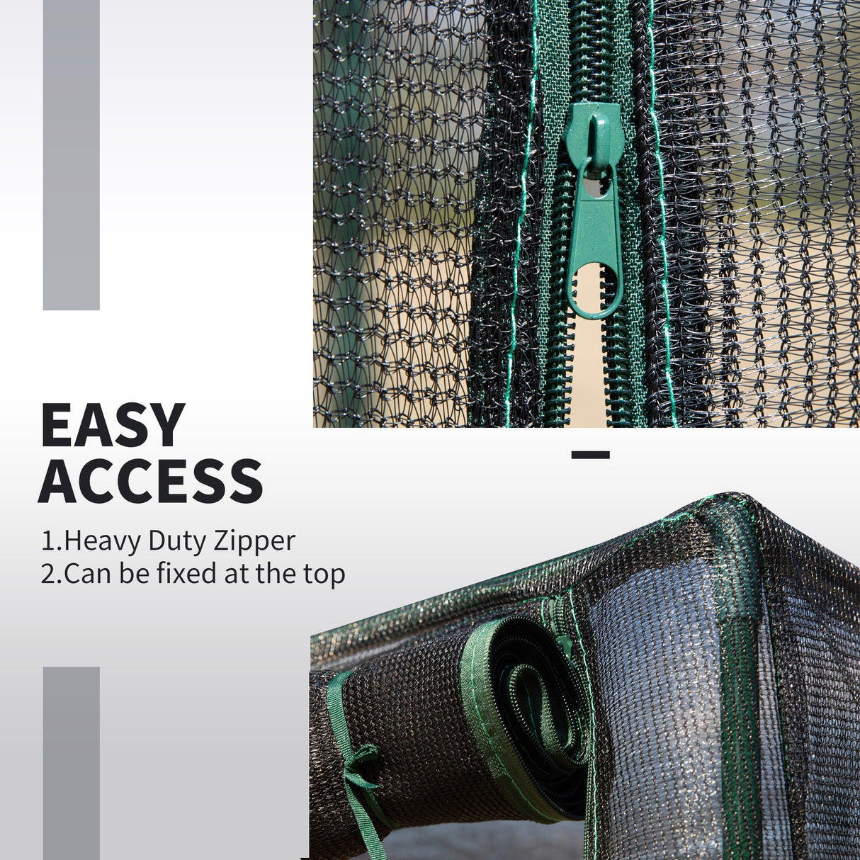 Outsunny 94.5" x 47.25" x 72.75" Walk-in Greenhouse with High-Quality HDPE Cover & 2 Zippered Doors for Plants/Herbs