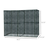 Outsunny 94.5" x 47.25" x 72.75" Walk-in Greenhouse with High-Quality HDPE Cover & 2 Zippered Doors for Plants/Herbs
