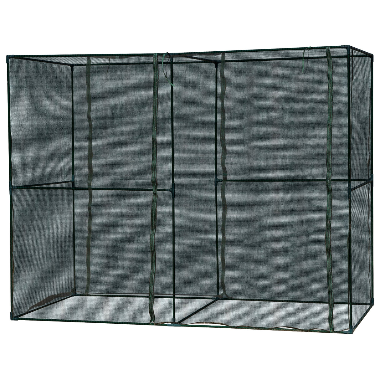 Outsunny 94.5" x 47.25" x 72.75" Walk-in Greenhouse with High-Quality HDPE Cover & 2 Zippered Doors for Plants/Herbs