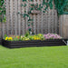 Outsunny 95" x 36" x 12" Galvanized Raised Garden Bed, Metal Elevated Planter Box, Easy DIY and Cleaning for Growing Flowers
