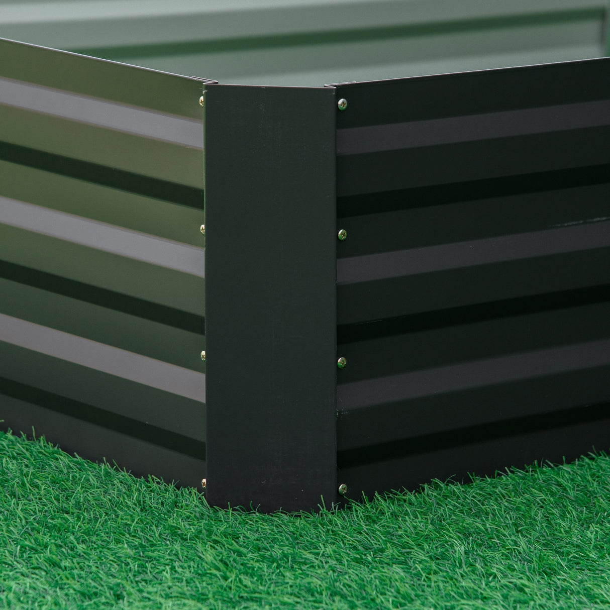 Outsunny 95" x 36" x 12" Galvanized Raised Garden Bed, Metal Elevated Planter Box, Easy DIY and Cleaning for Growing Flowers