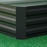 Outsunny 95" x 36" x 12" Galvanized Raised Garden Bed, Metal Elevated Planter Box, Easy DIY and Cleaning for Growing Flowers