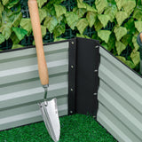 Outsunny 95" x 36" x 12" Galvanized Raised Garden Bed, Metal Elevated Planter Box, Easy DIY and Cleaning for Growing Flowers
