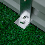 Outsunny 95" x 36" x 12" Galvanized Raised Garden Bed, Metal Elevated Planter Box, Easy DIY and Cleaning for Growing Flowers