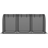 Outsunny 9' x 4' Crop Cage, Plant Protection Tent with Three Zippered Doors, Storage Bag and 6 Ground Stakes