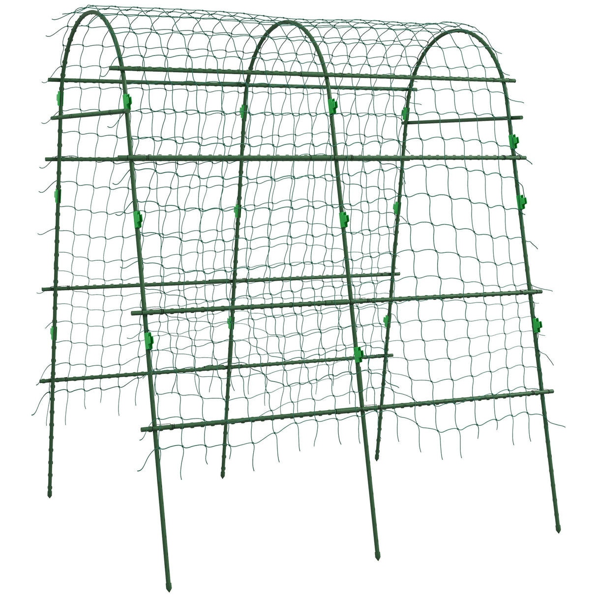 Outsunny Cucumber Trellis, 6.8' Tall Arch Trellis for Climbing Plants Outdoor, A-Frame