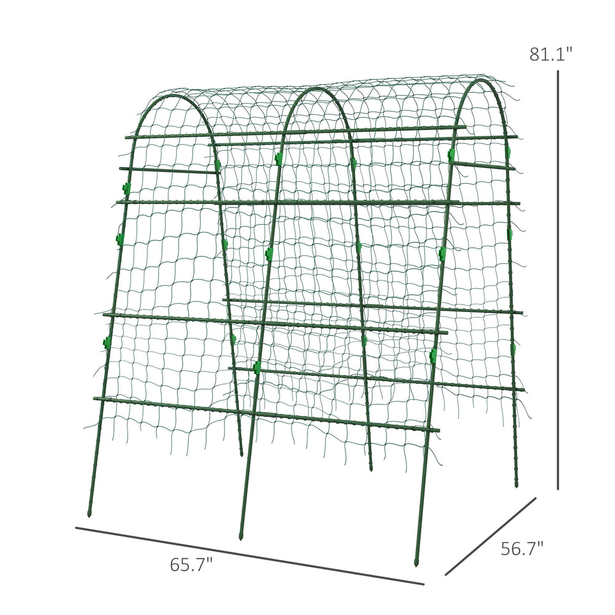 Outsunny Cucumber Trellis, 6.8' Tall Arch Trellis for Climbing Plants Outdoor, A-Frame