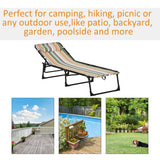 Outsunny Folding Chaise Lounge Chair Portable Lightweight Reclining Garden Sun Lounger with 4-Position Adjustable Backrest