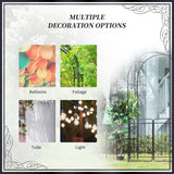 Outsunny Garden Arbor Arch Gate with Trellis Sides, Locking Doors