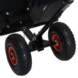 Outsunny Height/ Angle-Adjustable Heavy-Duty Rolling Snow Shovel Pusher