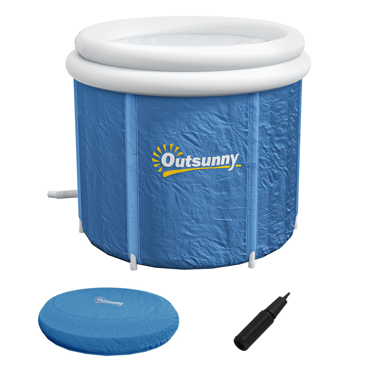 Outsunny Ice Bath Tub, Portable Cold Plunge Tub Outdoor with Thermo Lid, Cover and Carry Bag