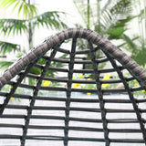 Outsunny Patio Wicker Egg Chair w/ Soft Cushion, Teardrop Cuddle Seat, Outdoor / Indoor Patio Chair