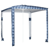 Outsunny Quick Beach Cabana Canopy Umbrella, 8' Easy-Assembly Sun-Shade Shelter with Sandbags and Carry Bag, Cool UV50+