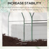 Outsunny Raised Steel Garden Bed with Greenhouse Cover - 50" L x 37.5" W x 36.25" H