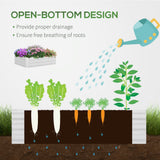 Outsunny Raised Steel Garden Bed with Greenhouse Cover - 50" L x 37.5" W x 36.25" H