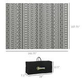 Outsunny Reversible Outdoor Rug, 9' x 12' Waterproof Plastic Straw Floor Mat, Portable RV Camping Carpet - 9' x 12'