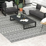 Outsunny Reversible Outdoor Rug, 9' x 12' Waterproof Plastic Straw Floor Mat, Portable RV Camping Carpet - 9' x 12'