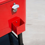 Outsunny 80-quart Red Portable Rolling Patio Drink Cooler Ice Chest