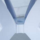 Outsunny Round Plastic Patio Table with Umbrella Hole,Dining Table