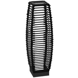 Outsunny Solar Floor Lamp, Outdoor Rattan Garden Lantern,Pathway Light