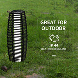 Outsunny Solar Floor Lamp, Outdoor Rattan Garden Lantern,Pathway Light