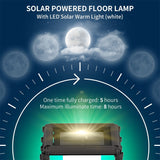 Outsunny Solar Floor Lamp, Outdoor Rattan Garden Lantern,Pathway Light