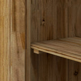 Outsunny Wooden Garden Shed, Outdoor Storage Cabinet with Waterproof Galvanized Metal Roof, Narrow Tool Shed