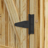 Outsunny Wooden Garden Shed, Outdoor Storage Cabinet with Waterproof Galvanized Metal Roof, Narrow Tool Shed