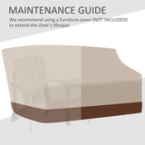 Outsunny Wooden Outdoor Double Adirondack Chairs with Center Table and Umbrella Hole, Perfect for Lounging and Relaxing