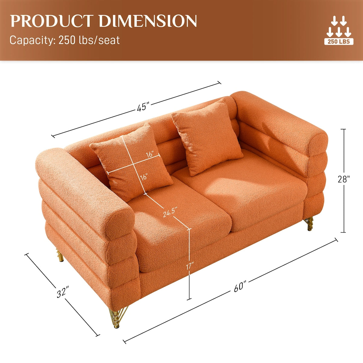 Ouyessir Teddy Fabric Modern Sectional Sofa Sets L-Shape/2/3/4 Seater Sofa Couch with Pillows