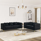 Ouyessir Teddy Fabric Modern Sectional Sofa Sets L-Shape/2/3/4 Seater Sofa Couch with Pillows