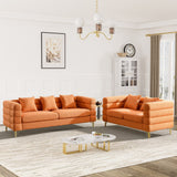 Ouyessir Teddy Fabric Modern Sectional Sofa Sets L-Shape/2/3/4 Seater Sofa Couch with Pillows