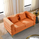 Ouyessir Teddy Fabric Modern Sectional Sofa Sets L-Shape/2/3/4 Seater Sofa Couch with Pillows