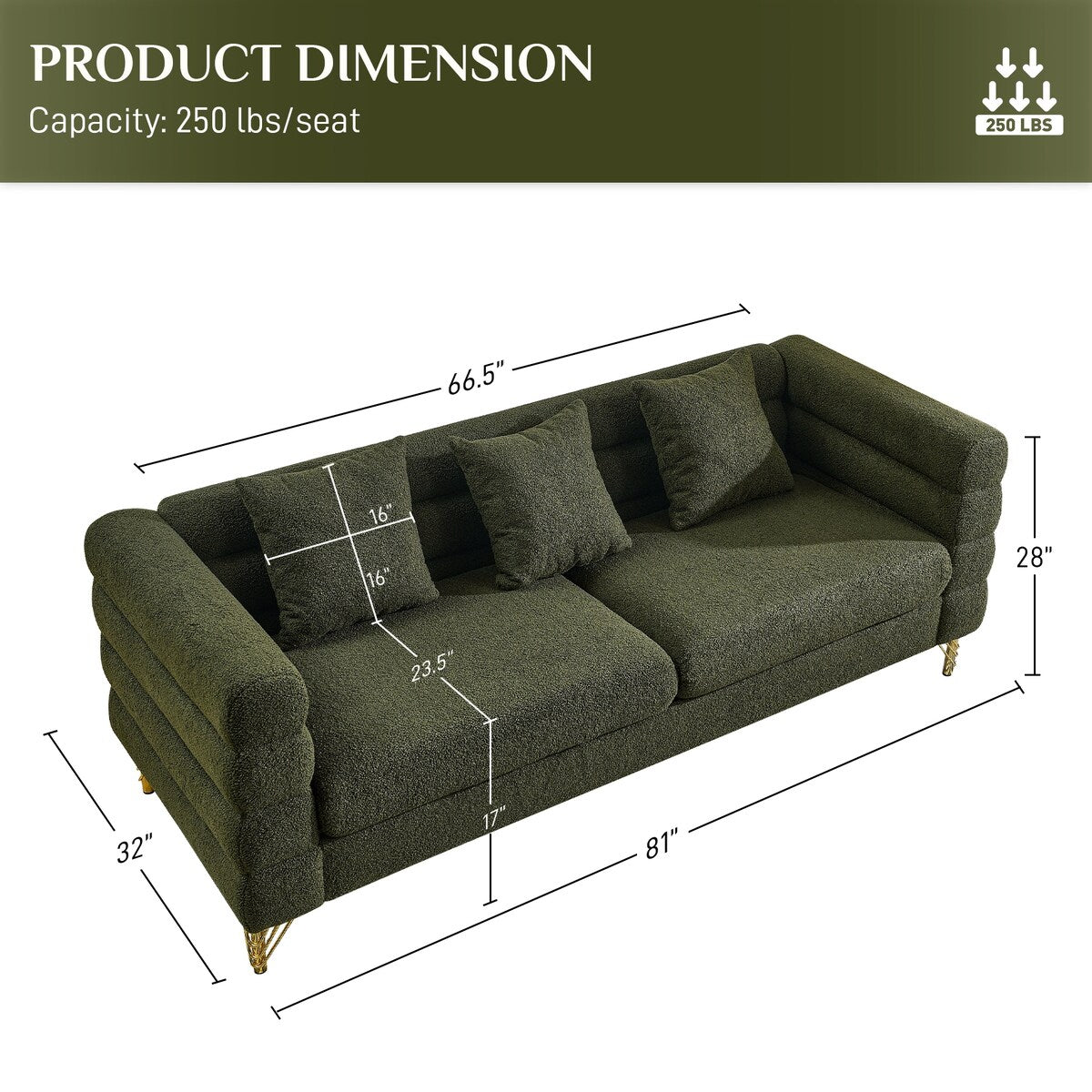 Ouyessir Teddy Fabric Modern Sectional Sofa Sets L-Shape/2/3/4 Seater Sofa Couch with Pillows
