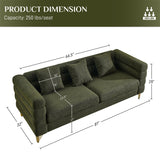 Ouyessir Teddy Fabric Modern Sectional Sofa Sets L-Shape/2/3/4 Seater Sofa Couch with Pillows
