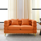 Ouyessir Teddy Fabric Modern Sectional Sofa Sets L-Shape/2/3/4 Seater Sofa Couch with Pillows