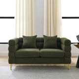 Ouyessir Teddy Fabric Modern Sectional Sofa Sets L-Shape/2/3/4 Seater Sofa Couch with Pillows
