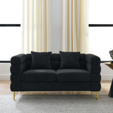Ouyessir Teddy Fabric Modern Sectional Sofa Sets L-Shape/2/3/4 Seater Sofa Couch with Pillows