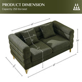 Ouyessir Teddy Fabric Modern Sectional Sofa Sets L-Shape/2/3/4 Seater Sofa Couch with Pillows