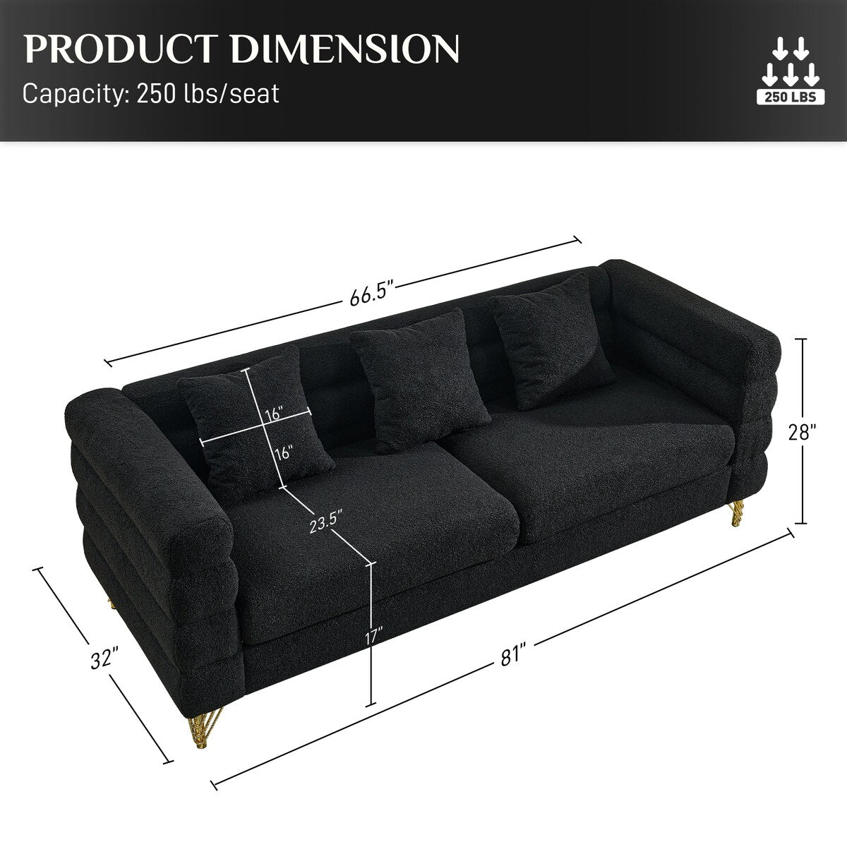 Ouyessir Teddy Fabric Modern Sectional Sofa Sets L-Shape/2/3/4 Seater Sofa Couch with Pillows