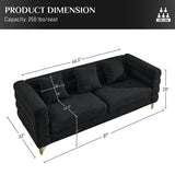 Ouyessir Teddy Fabric Modern Sectional Sofa Sets L-Shape/2/3/4 Seater Sofa Couch with Pillows