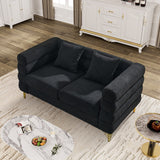 Ouyessir Teddy Fabric Modern Sectional Sofa Sets L-Shape/2/3/4 Seater Sofa Couch with Pillows