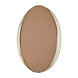 Oval Mirror 26" x 39" Gold Iron Decorative Mirror Contemporary Wall Accent for Bathroom, Bedroom, Entry Way, Office