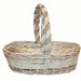 Oval White Washed Baskets (Set Of 3)