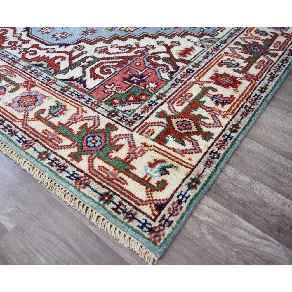 Ovalle Ciro Sky Blue Transitional Area Rug - 4' x 6'