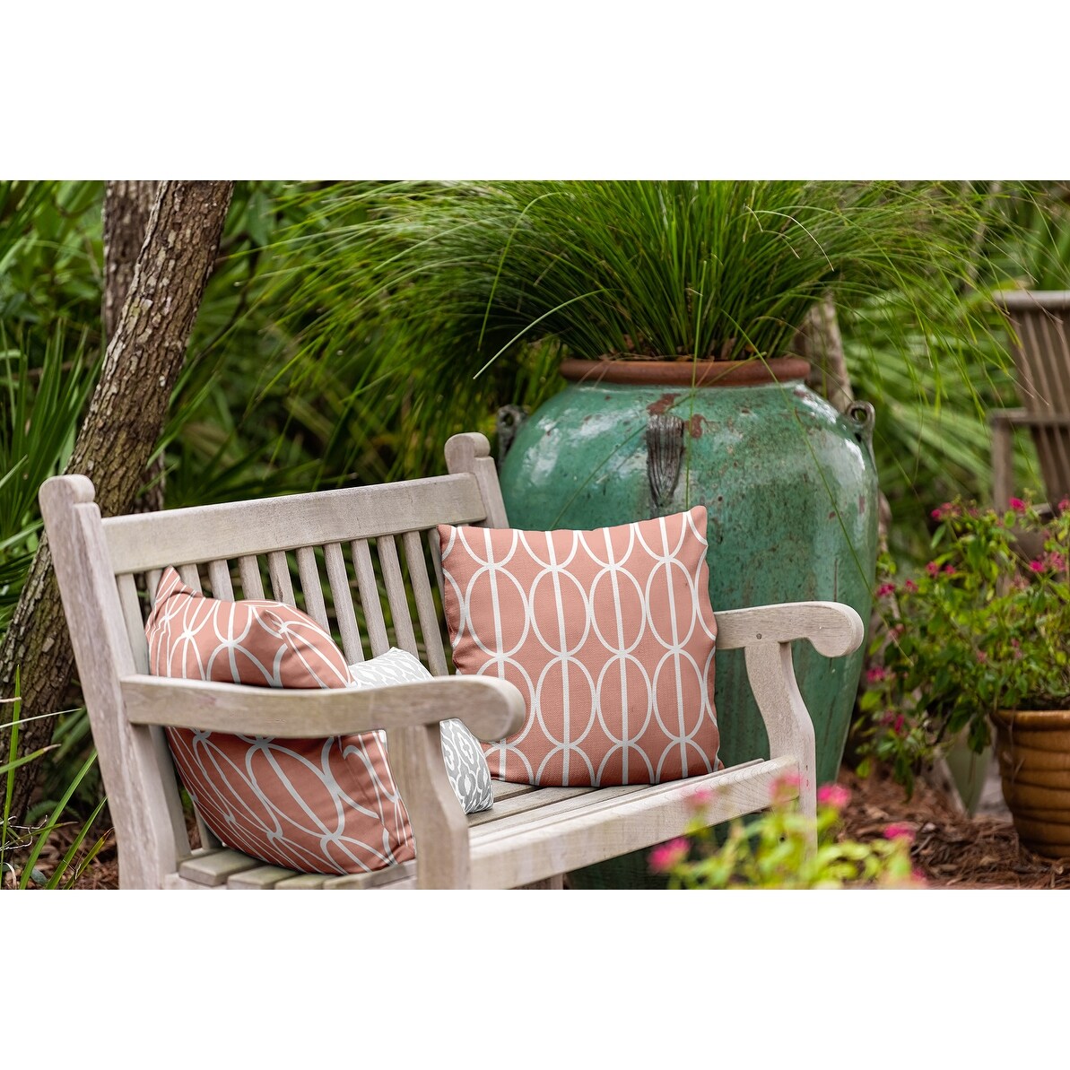 Ovals Go 'Round Indoor/Outdoor Throw Pillow