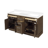 Ove Decors Bailey 60 in. Double Sink Bathroom Vanity in Almond Latte