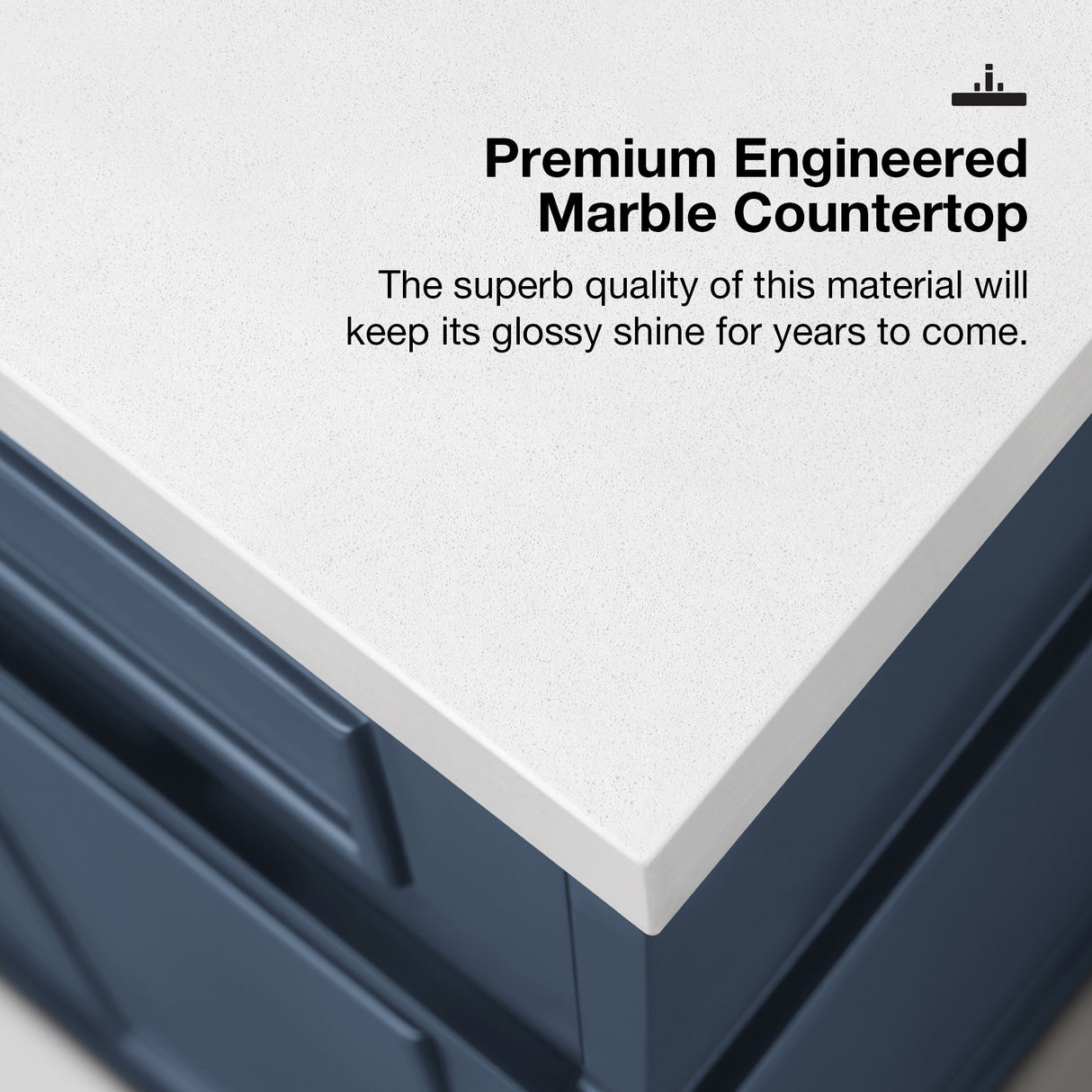 Ove Decors Emery 60 in. Double Sink Bathroom Vanity in Midnight Blue
