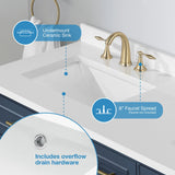 Ove Decors Emery 60 in. Double Sink Bathroom Vanity in Midnight Blue