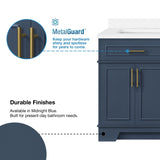 Ove Decors Emery 60 in. Double Sink Bathroom Vanity in Midnight Blue